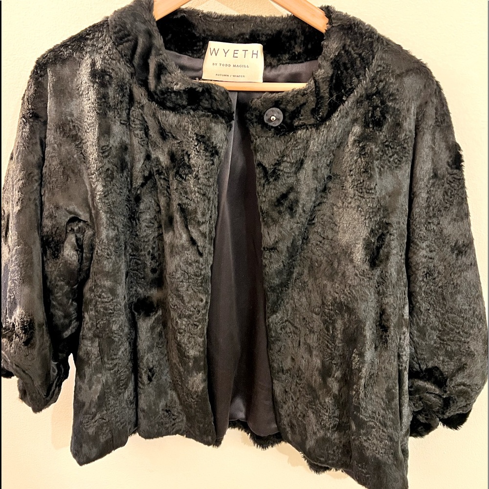 Wyeth fur crop jacket:) by Todd McGill~Large. Boutique bought! Gorgeous!